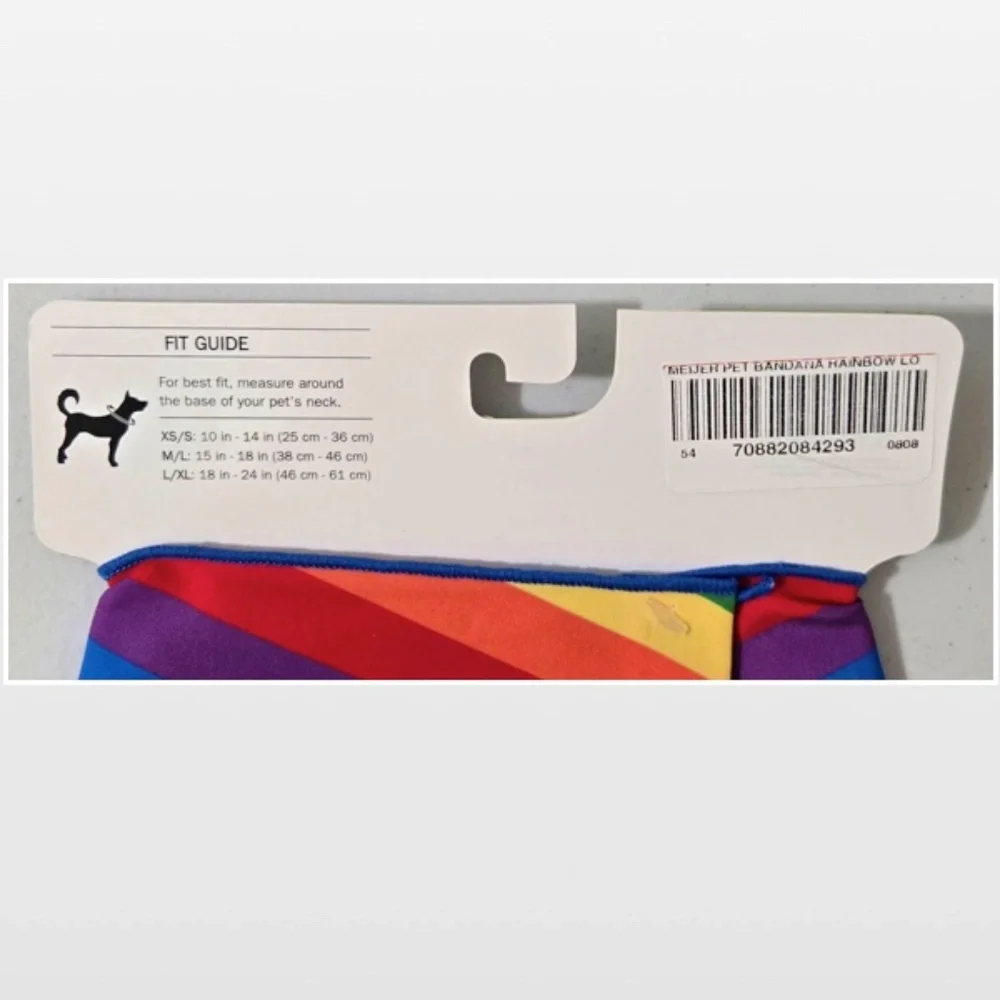 New Dog Bandana Pet Medium Large Love Is Love Rainbow Pride NWT